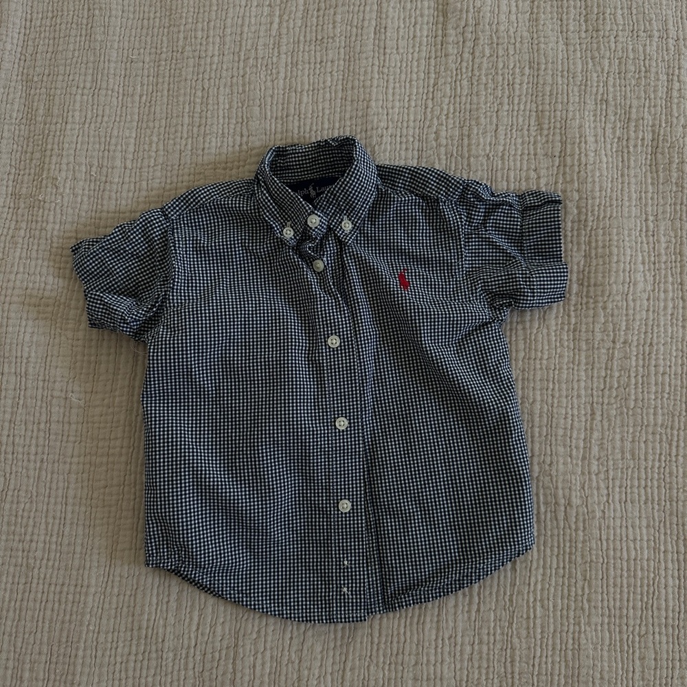 Polo by Ralph Lauren Kids Black and White Checkered Shirt